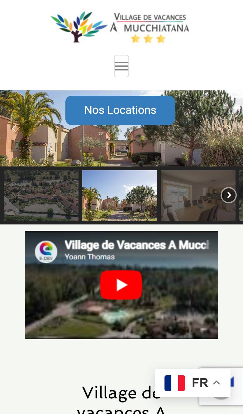 Site A Mucchiatana — vue mobile