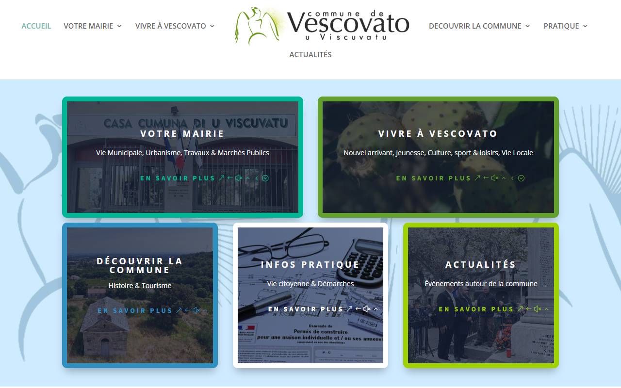 Site Commune de Vescovato — vue ordinateur